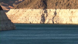 Imagen del lago Mead, desde donde se saca el agua para el área de Las Vegas.