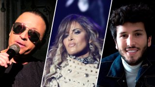 Elvis Crespo, Gloria Trevi y Sebastian Yatra.