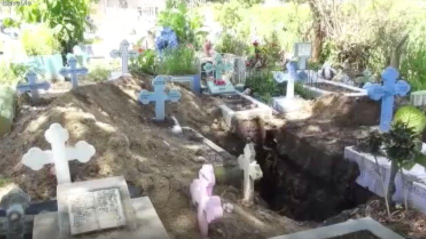 Colapsado: un cementerio en El Salvador no da abasto con los muertos por COVID-19