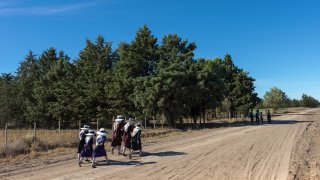 La colonia menonita se ubica en Nueva Galia, San Luis, Argentina.