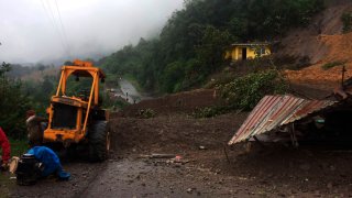 Deslaves por lluvias en Veracruz