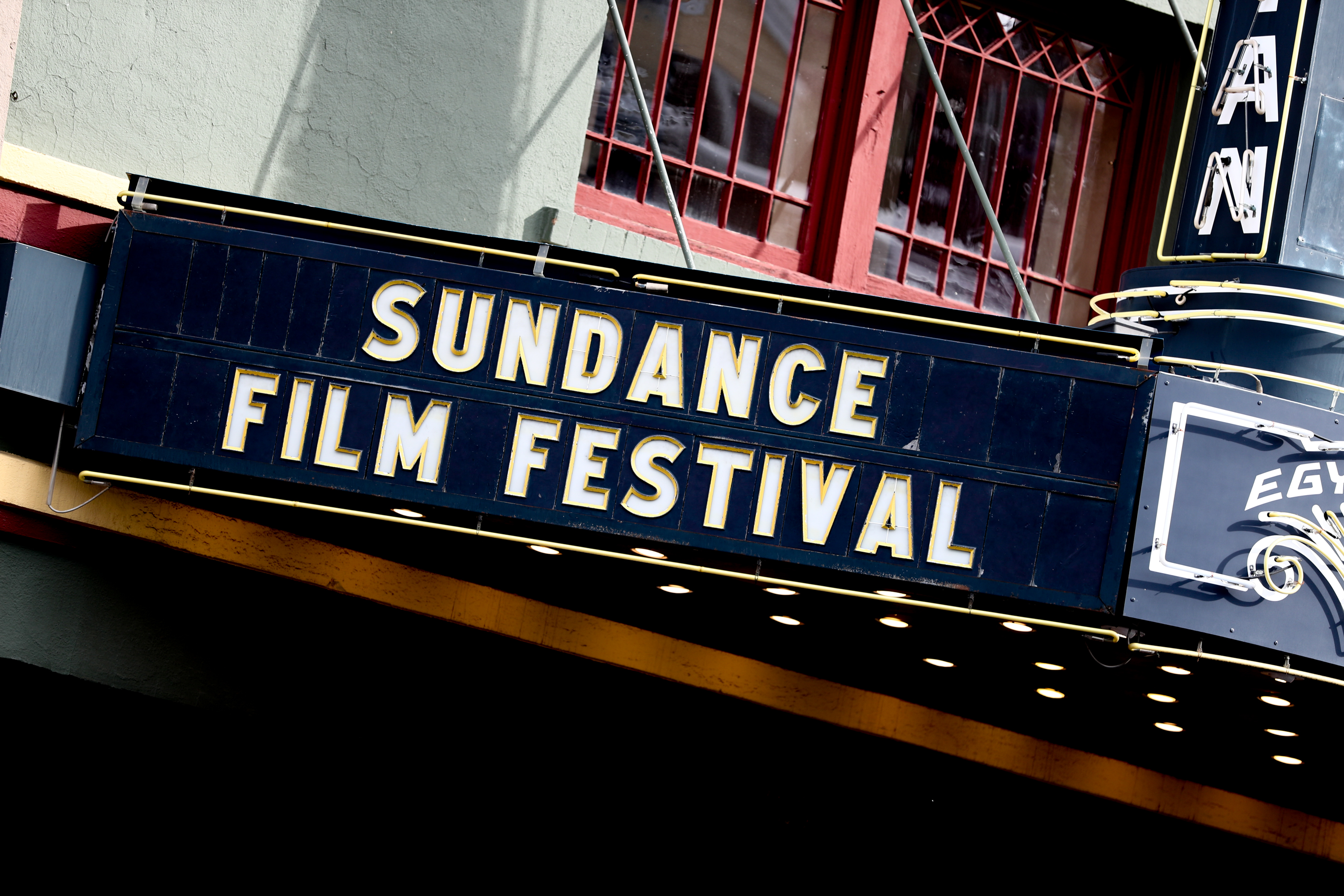PARK CITY, UTAH - JANUARY 25: The Egyptian Theatre marquee on Main Street is seen during the 2019 Sundance Film Festival on January 25, 2019 in Park City, Utah.