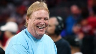 In this July 21, 2019, file photo, Raiders owner and managing general partner Mark Davis attends a game between the Minnesota Lynx and the Las Vegas Aces at the Mandalay Bay Events Center in Las Vegas, Nevada.