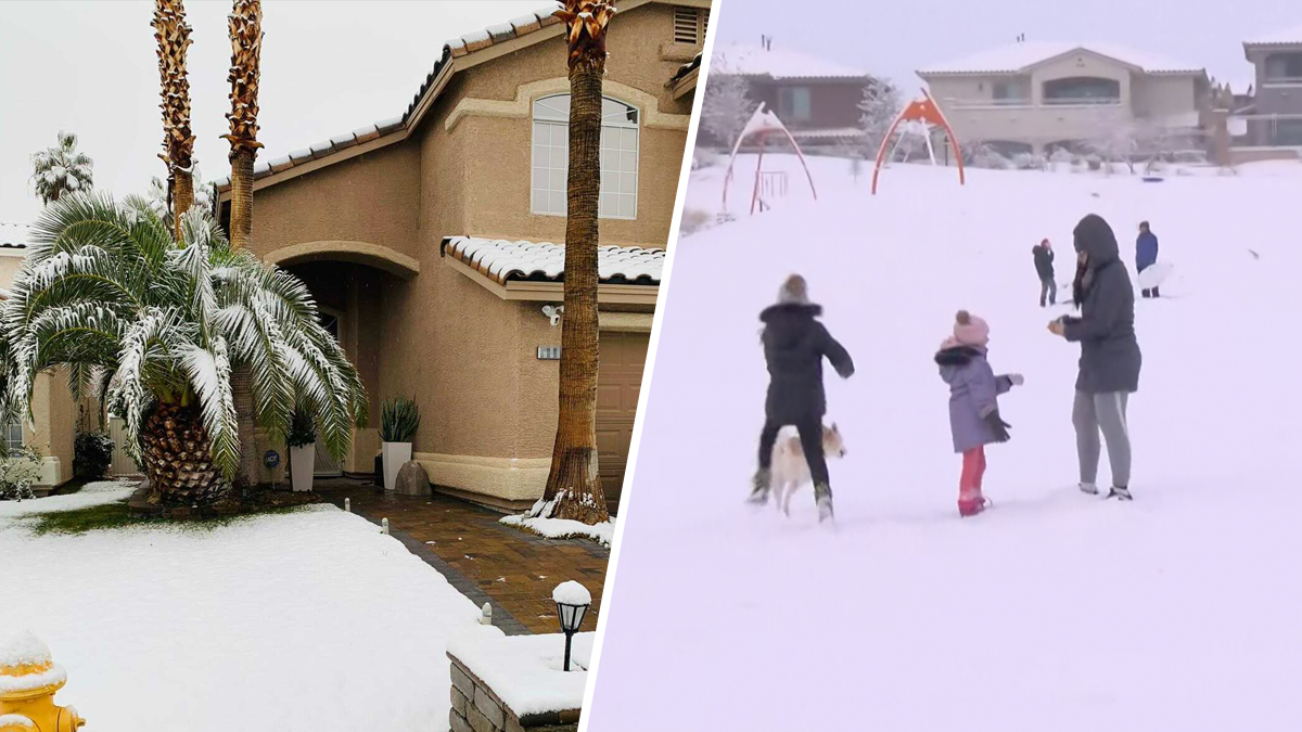 Nieve en Las Vegas tormenta invernal deja manto blanco en la ciudad
