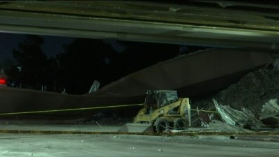 Puente se desploma en la US-95 y hiere a un trabajador en Las Vegas
