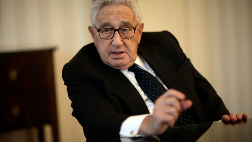 Henry Kissinger speaks during a 2007 interview in Washington.