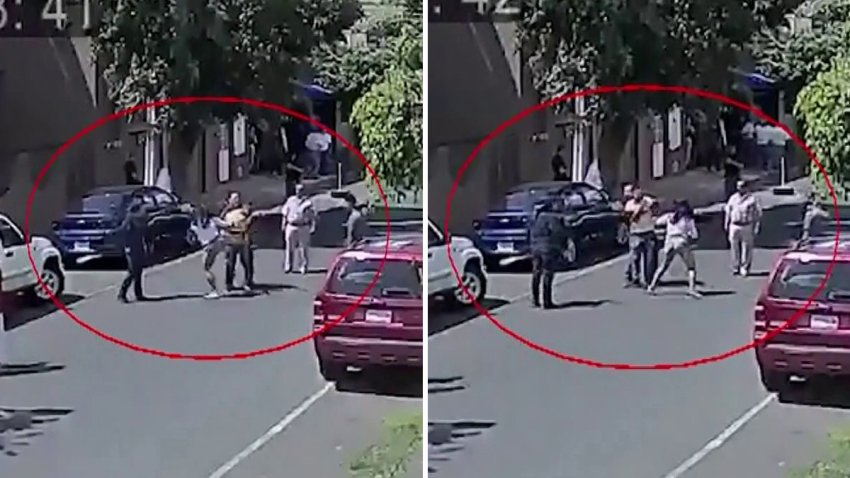 Video: una mujer le propina tremenda golpiza al hombre que intentó asaltarla