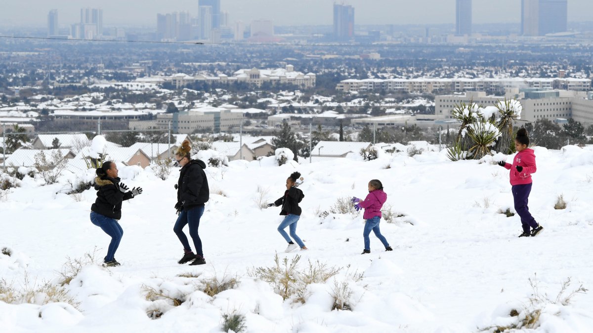 March brought snow to the Las Vegas Valley