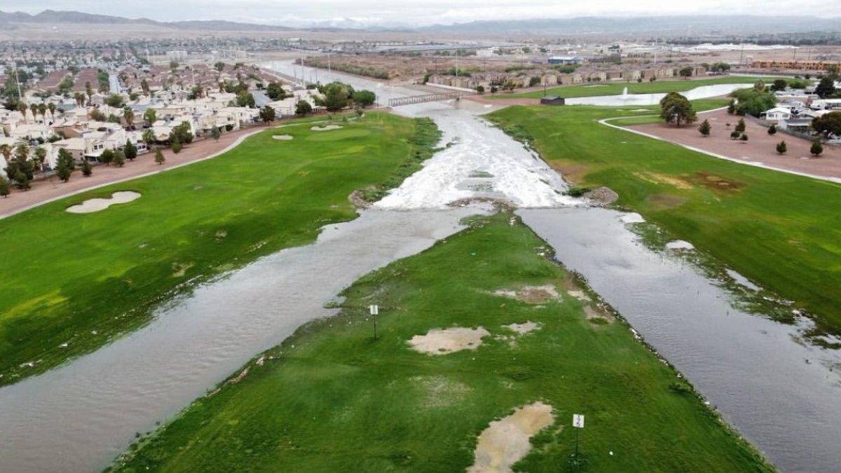Las Vegas; así fluye el agua por los canales de drenaje – Telemundo Las ...