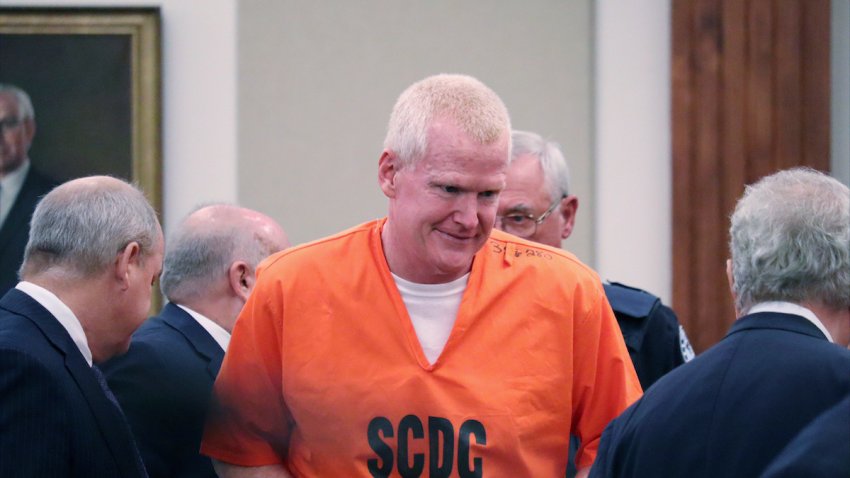 Disbarred attorney Alex Murdaugh arrives in court in Beaufort, S.C. Thursday, Sept. 14, 2023. Murdaugh appeared publicly as a convicted murderer for the first time at the state court hearing regarding the slew of financial crimes allegedly committed by the disbarred South Carolina attorney.