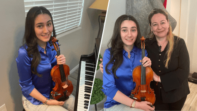 Violinista de Las Vegas cumple su sueño de tocar para  Luis Miguel
