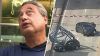 “Suerte de estar vivo”: conductor describe su terror al caer parte de una grúa sobre su auto