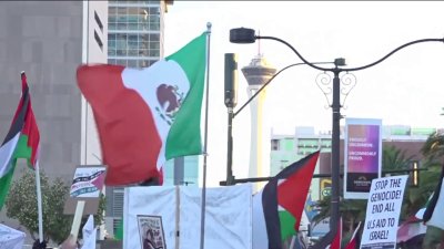 Protestan en Las Vegas a favor de Palestina