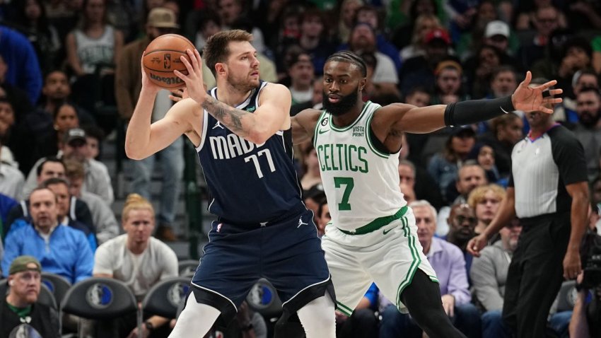 Luka Doncic and Jaylen Brown.