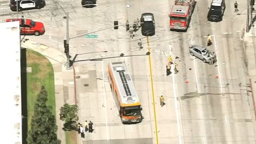 The scene of a crash June 24, 2024 in Compton.