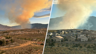 Unos 170 bomberos seguían trabajando para asegurar el perímetro y apagar los focos de incendio cerca de Verdi, una localidad a 11 millas del centro de Reno.