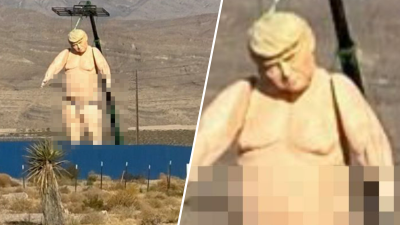 Escultura desnuda en desierto de Las Vegas causa polémica