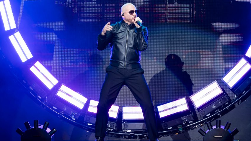 CLARKSTON, MICHIGAN – SEPTEMBER 04: Pitbull performs in support of his Party After Dark Tour at Pine Knob Music Theatre on September 04, 2024 in Clarkston, Michigan. (Photo by Scott Legato/Getty Images)