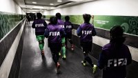 AMMAN, JORDAN – OCTOBER 08: (EDITORS NOTE: This image has been processed using digital filters.) The Japan substitutes run down the tunnel during the FIFA U-17 Women’s World Cup Jordan 2016 Group D match between Japan and USA at Amman International Stadium on October 8, 2016 in Amman, Jordan.  (Photo by Steve Bardens-FIFA/FIFA via Getty Images)