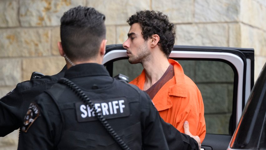 HOLLIDAYSBURG, PENNSYLVANIA – DECEMBER 10: Suspected shooter Luigi Mangione is led into the Blair County Courthouse for an extradition hearing December 10, 2024 in Hollidaysburg, Pennsylvania. Mangione has been arraigned on weapons and false identification charges related to the fatal shooting of United Healthcare CEO Brian Thompson in New York City. Mangione is incarcerated in the State Correctional Institution in Huntingdon, Pennsylvania awaiting extradition to New York. (Photo by Jeff Swensen/Getty Images)