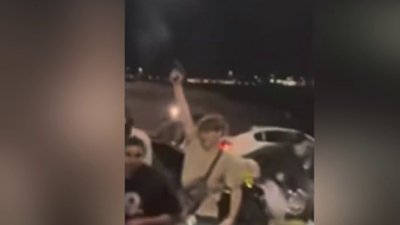 Disparos al aire, vandalismo y descontrol durante toma ilegal de calle de Las Vegas
