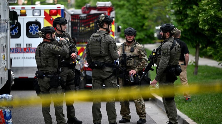 Law enforcement officials are on scene  to investigate an attack on the Pearl Street Mall in Boulder, Colorado on June 1, 2025.