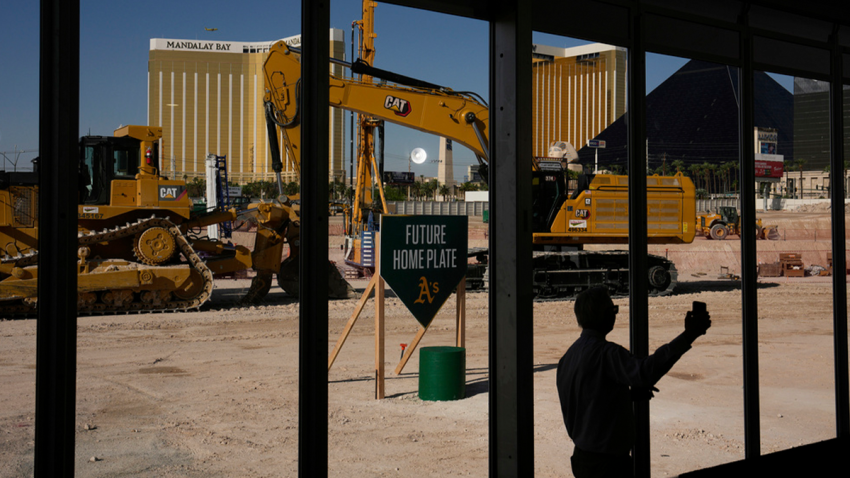 El estadio de los Atléticos en Las Vegas estaría listo para 2028 (Foto AP)