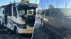 Investigan incendio de vehículos frente a local comercial de S Valley View Blvd