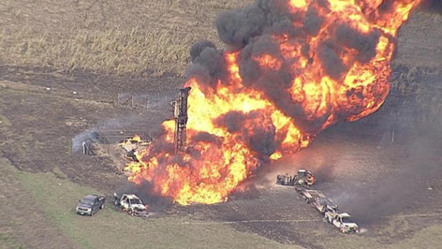 Video: Explosión por tubería de gas en Texas