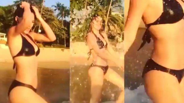Video: Belinda presume su cuerpo en Bikini