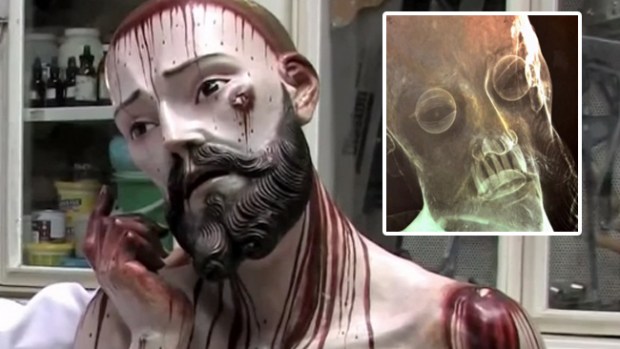 Video: Cristo con dientes asombra a México