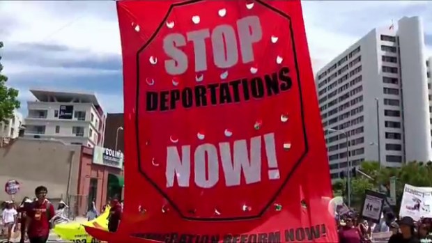 Video: Protesta nacional contra deportaciones