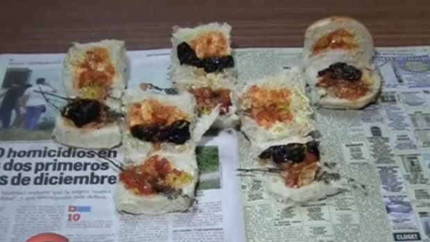 Video: Droga en sándwiches para los reclusos