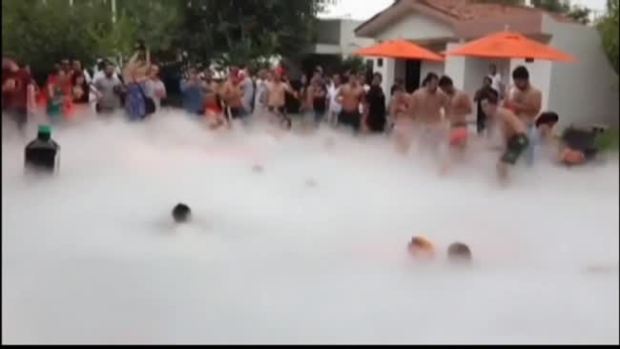 Video: Festejo húmedo acaba en horror