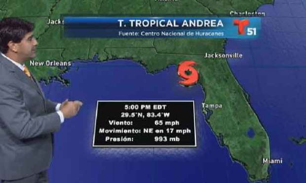 Video: La tormenta Andrea toca tierra