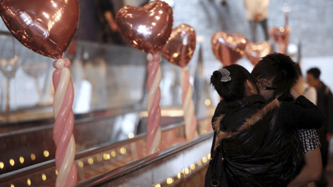 Así celebran "San Valentín" en China